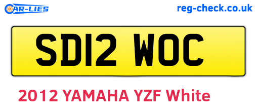 SD12WOC are the vehicle registration plates.