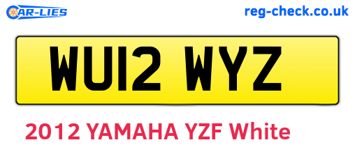 WU12WYZ are the vehicle registration plates.