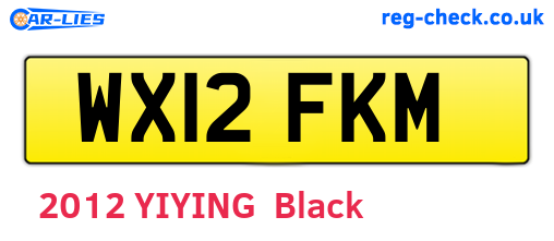 WX12FKM are the vehicle registration plates.