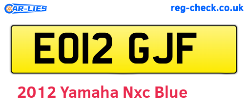 Blue 2012 Yamaha Nxc (EO12GJF)