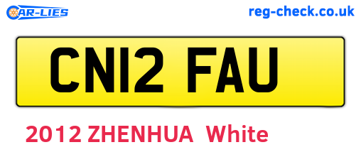 CN12FAU are the vehicle registration plates.