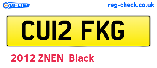CU12FKG are the vehicle registration plates.