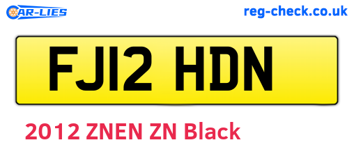 FJ12HDN are the vehicle registration plates.