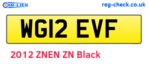 WG12EVF are the vehicle registration plates.