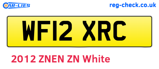 WF12XRC are the vehicle registration plates.