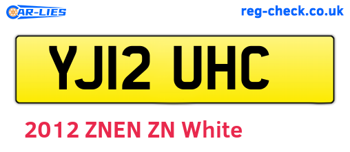 YJ12UHC are the vehicle registration plates.
