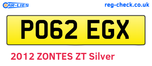 PO62EGX are the vehicle registration plates.