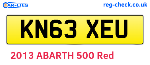KN63XEU are the vehicle registration plates.