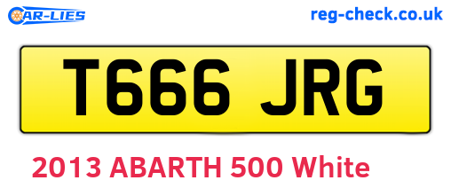 T666JRG are the vehicle registration plates.