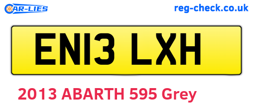 EN13LXH are the vehicle registration plates.
