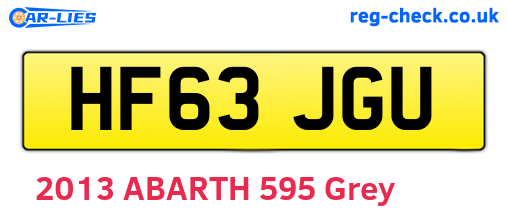 HF63JGU are the vehicle registration plates.