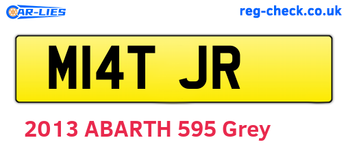 M14TJR are the vehicle registration plates.