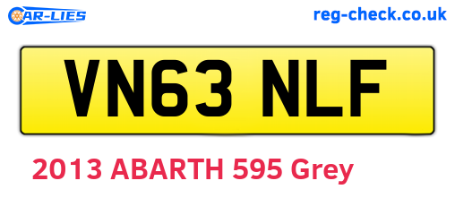 VN63NLF are the vehicle registration plates.