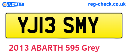 YJ13SMY are the vehicle registration plates.