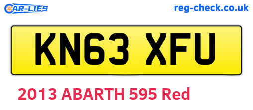 KN63XFU are the vehicle registration plates.
