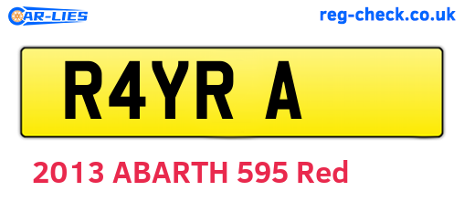 R4YRA are the vehicle registration plates.