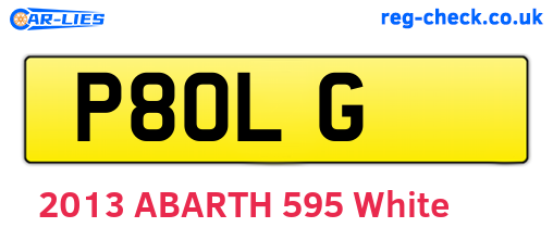 P8OLG are the vehicle registration plates.