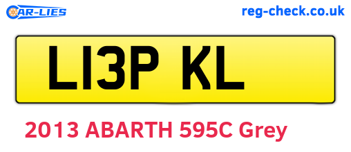 L13PKL are the vehicle registration plates.