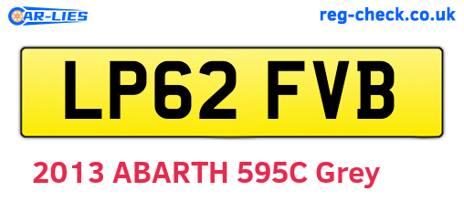 LP62FVB are the vehicle registration plates.