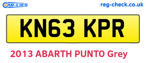 KN63KPR are the vehicle registration plates.