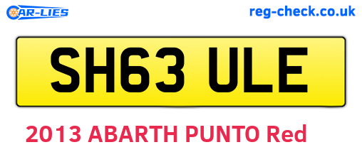 SH63ULE are the vehicle registration plates.