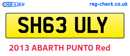 SH63ULY are the vehicle registration plates.