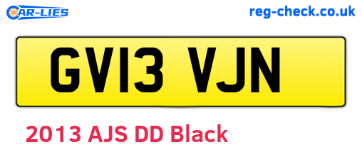 GV13VJN are the vehicle registration plates.