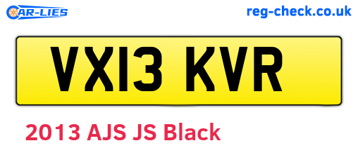 VX13KVR are the vehicle registration plates.
