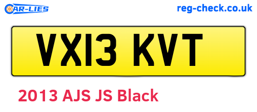 VX13KVT are the vehicle registration plates.