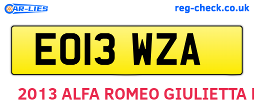 EO13WZA are the vehicle registration plates.