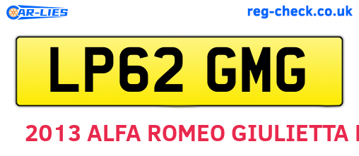 LP62GMG are the vehicle registration plates.