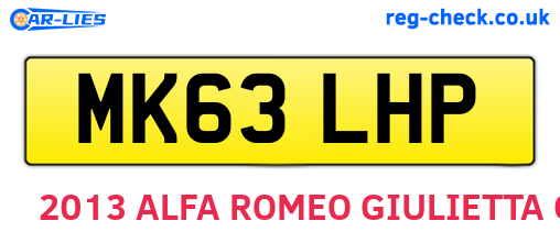 MK63LHP are the vehicle registration plates.