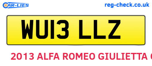 WU13LLZ are the vehicle registration plates.