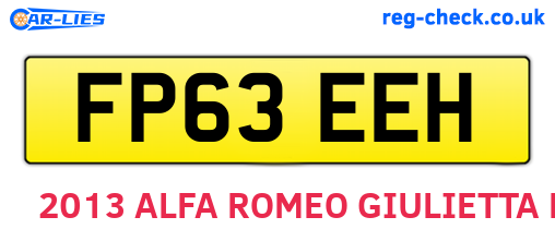 FP63EEH are the vehicle registration plates.