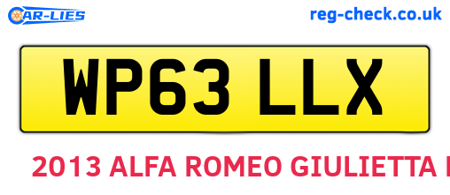 WP63LLX are the vehicle registration plates.