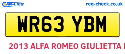 WR63YBM are the vehicle registration plates.