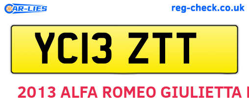 YC13ZTT are the vehicle registration plates.