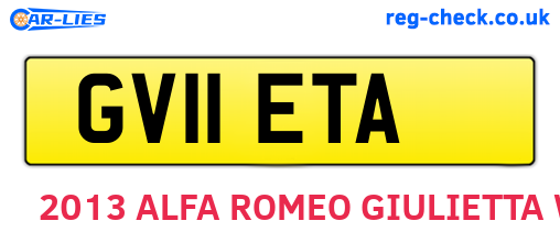 GV11ETA are the vehicle registration plates.