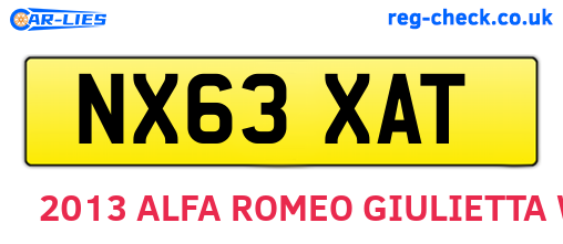 NX63XAT are the vehicle registration plates.