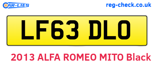 LF63DLO are the vehicle registration plates.