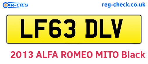LF63DLV are the vehicle registration plates.