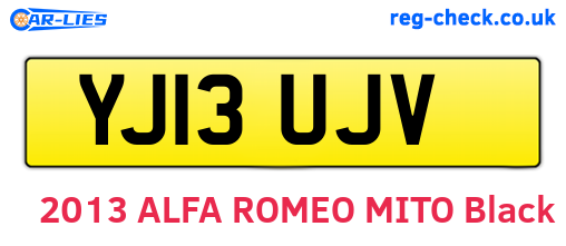 YJ13UJV are the vehicle registration plates.