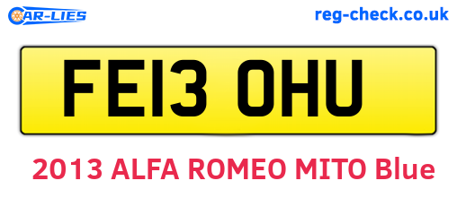 FE13OHU are the vehicle registration plates.