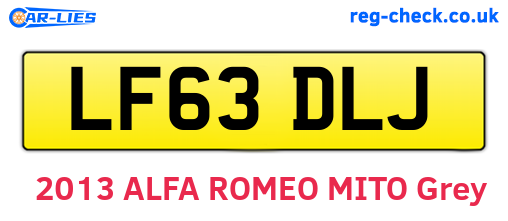 LF63DLJ are the vehicle registration plates.