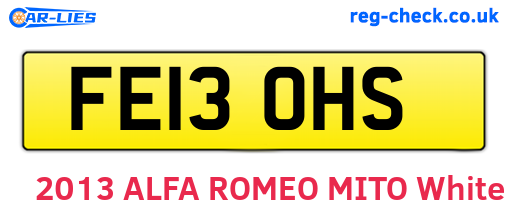 FE13OHS are the vehicle registration plates.