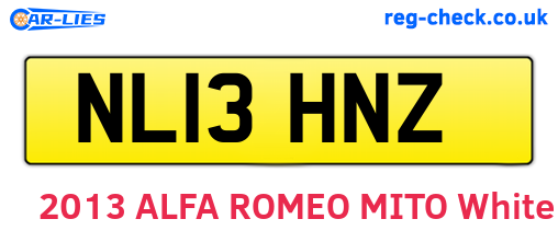 NL13HNZ are the vehicle registration plates.