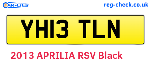 YH13TLN are the vehicle registration plates.