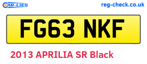 FG63NKF are the vehicle registration plates.