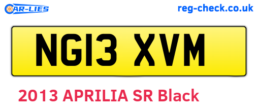 NG13XVM are the vehicle registration plates.
