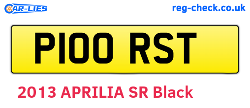 P100RST are the vehicle registration plates.